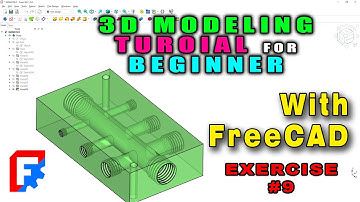 FreeCAD 1.0 tutorial for Beginners | FreeCAD 3D modeling exercise #9 | #freecad #freecadtutorial
