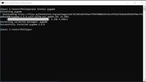 How install pygame in anaconda 3 make games
