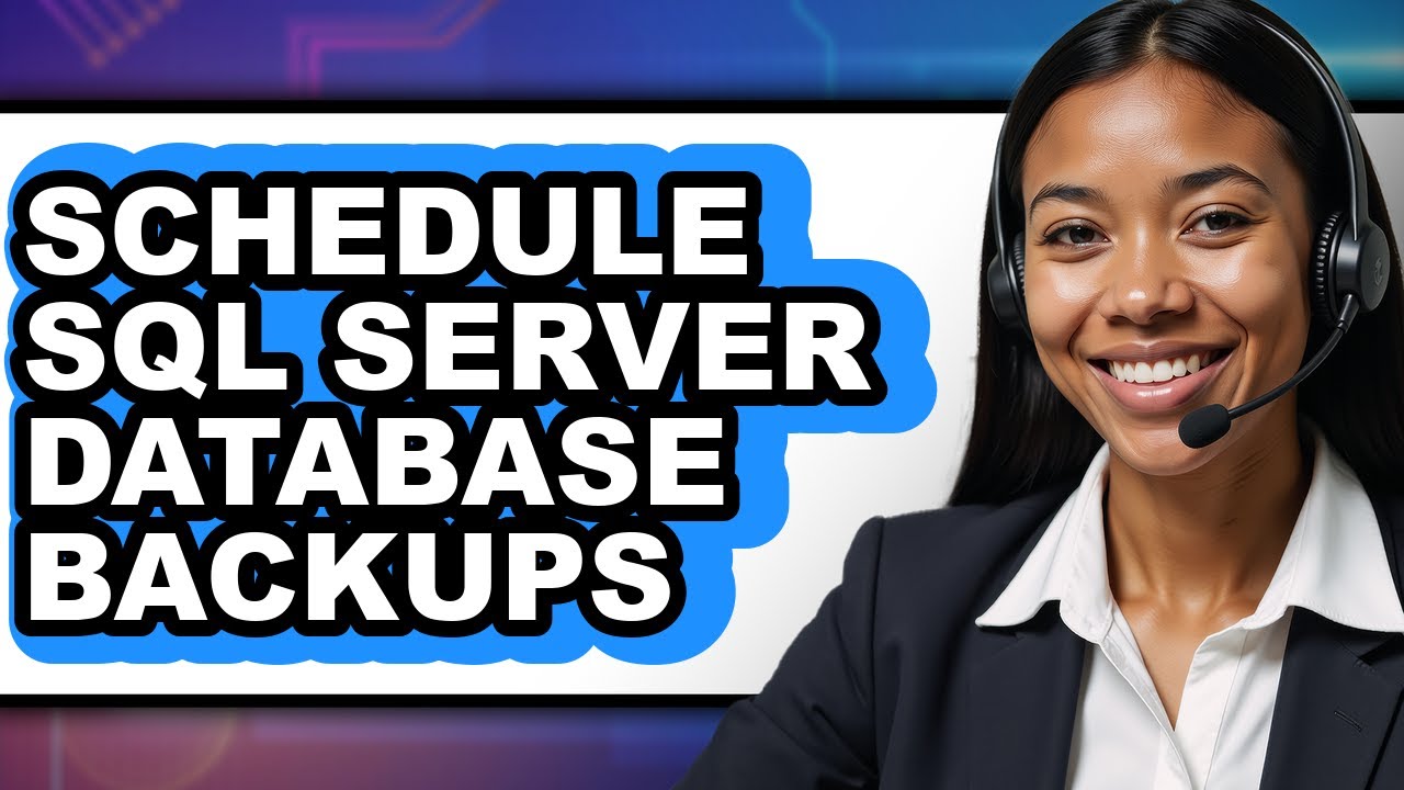 How to Schedule Sql Server Database Backups (only Way) - YouTube