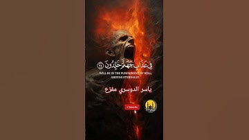 تلاوة إن المجرمين في عذاب جهنم خالدون بصوت ياسر الدوسري #قرآن سورة الزخرف