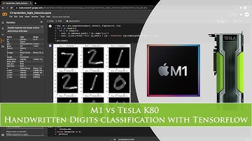 Macbook Pro M1 vs Tesla K80 (mnist handwritten digits classification with Tensorflow)