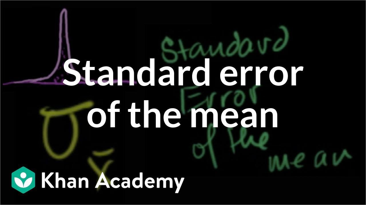 Standard error of the mean  Inferential statistics 