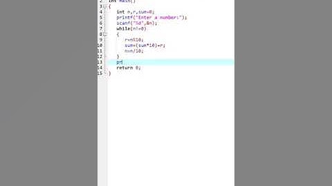 Program to reverse a given number