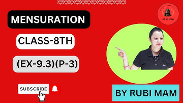 |MENSURATION | CH-9( Ex-9.3) (P-3) CLASS-8TH MANJEET SINGH MATHS #manjeetsingh #shivaclassesinspire