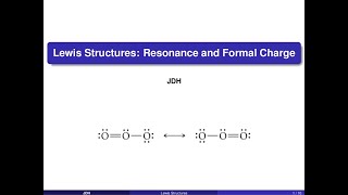 Lewis Sturctures Resonance and Formal Charge