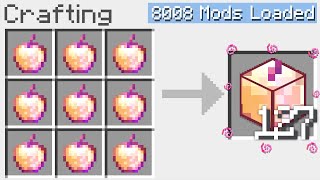 Minecraft UHC but crafting recipes are RANDOM... with 8,000 mods.