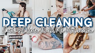 HOUSE CLEANING MOTIVATION | DEEP CLEANING + EASY SUMMER DINNER RECIPES | COOK \& CLEAN WITH ME