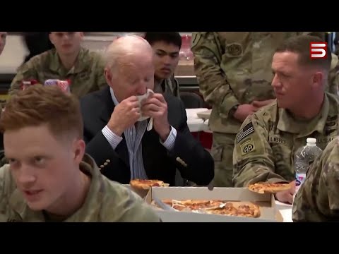 Բայդենն ԱՄՆ զինվորների հետ պիցցա է կերել ու նրանց պատմել է ուկրաինացիների հերոսության մասին