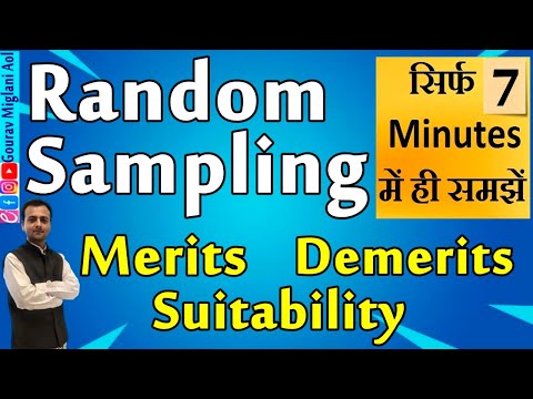 Random Sampling | Merits, Demerits, Suitability of Random Sampling | Sampling Methods Class 11