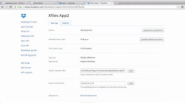 Xfiles Dropbox setup