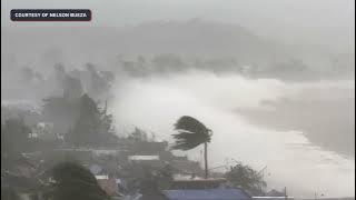 Storm surge in Garchitorena, Camarines Sur