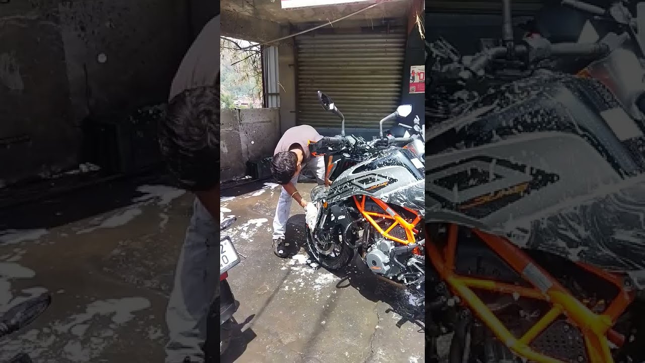 Ktm Duke 250 First washing | Ktm duke 250 first service | Hardsanj Duke | Panipat Ka Motovlogger