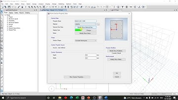 How to Define material and section properties in etabs