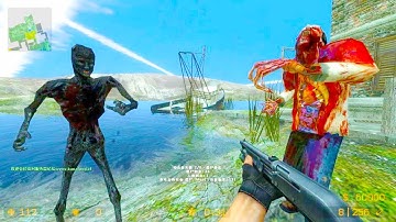 Counter Strike Source - Zombie Horde Mod Online Gameplay on Resistance map