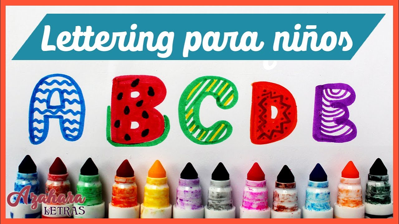 🧒 🖍️ Lettering para Niños (Alfabeto Completo) 