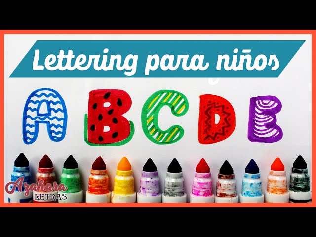 🧒 🖍️ Lettering para Niños (Alfabeto Completo) 