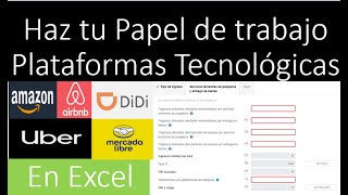 Plataformas digitales haz tu  papel de trabajo en Excel paso a paso | Pagos provisionales