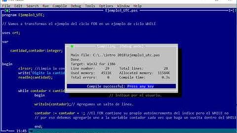 Ejemplo - 4 Free Pascal - While