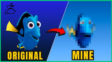 Sculpting a 3D Fish inspired by DORY ( FINDING NEMO) in Zbrush! 🐟