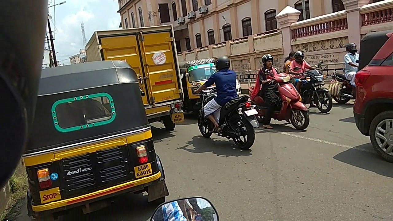 Driving through Thrissur City