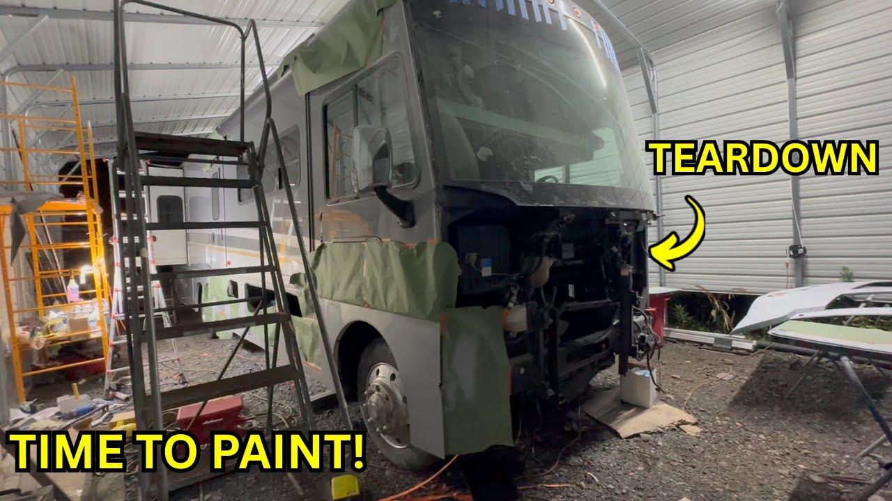 Restoring Front Wrecked Winnebago RV Can We Make It Better? - YouTube
