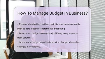 How To Manage Budget In Business? - BusinessGuide360.com