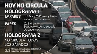 Hoy No Circula CDMX y Edomex del sábado