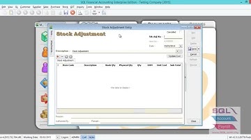 SQL Account – Stock Adjustment: Stock Physical Worksheet