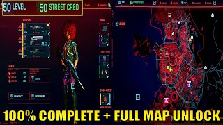 How to Unlock Full Map in Cyberpunk 2077 | 100% Save File Mod | Street Kid save |Vivi The Street Kid