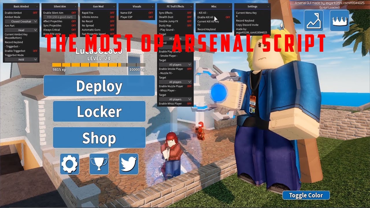 The Most Op Arsenal Gui Aimbot Silentaim Esp And More Pastebin Youtube