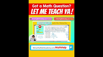4th | Perimeter & Area | Math Help w/ Ms. McCarthy #perimeter #area #4thgrademath
