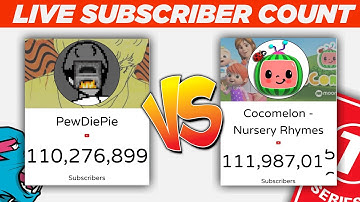 Top 50 Youtube Live Sub Count - PewDiePie Vs T-Series, SET India, Cocomelon, Kids Diana Show & more