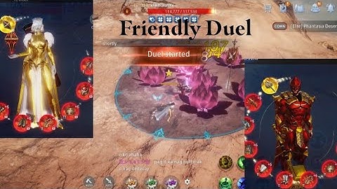 MIR4 Darkist PVP ~ Friendly Duel . Lvl 116 DARKIST Vs. Lvl 130 & Lvl 124 WARRIOR .