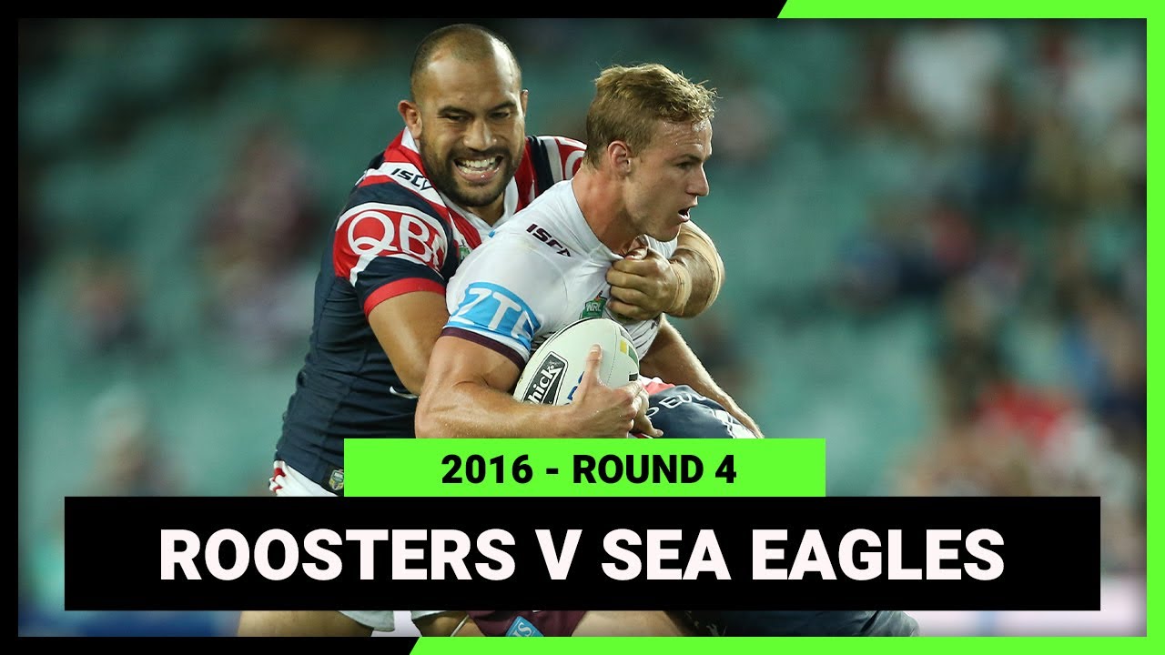 Sydney Roosters v Manly Warringah Sea Eagles 2016 NRL Round 4 Full Match Replay