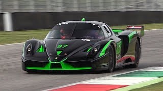 Ferrari FXX Evoluzione V12 Sound - Best of 2017 from Imola, Monza & Mugello Circuit!