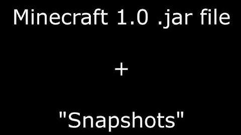 Minecraft 1.0+ .jar files backup + snapshots (1.5 pre release!)
