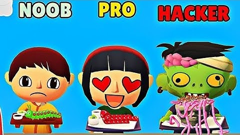 NOOB vs PRO vs HACKER in Sushi Roll 3D