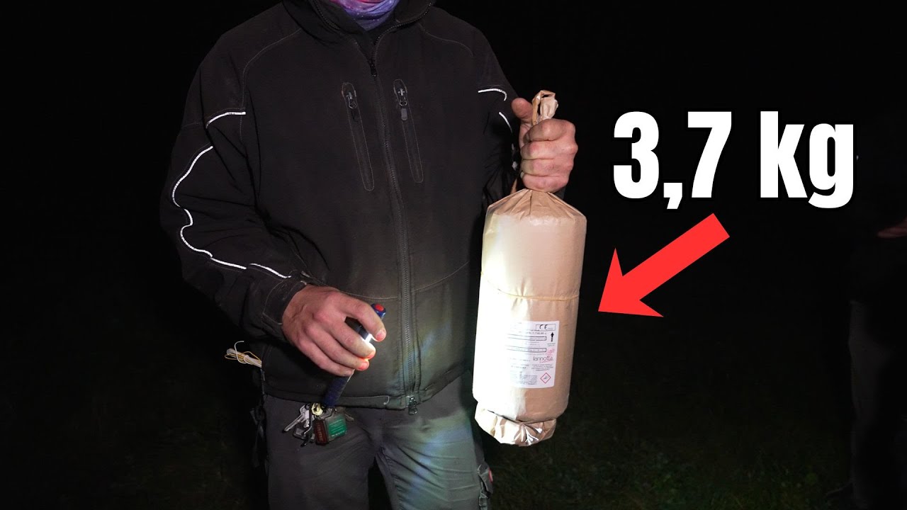 Kæmpe Cylinder Bombe Med 3,7kg Krudt Og Andet Prof Fyrværkeri!