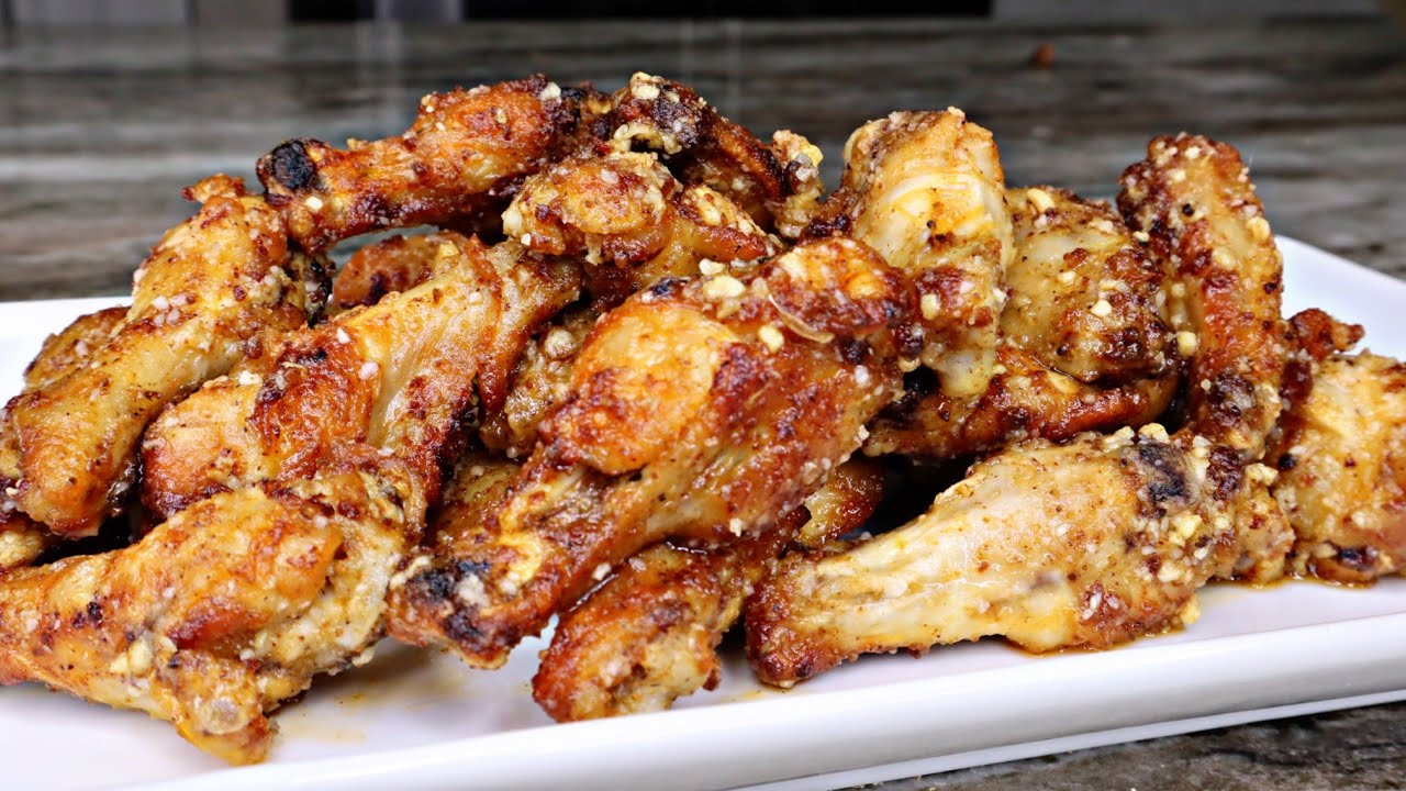 AIR FRIED Garlic Parmesan Chicken Wings Recipe YouTube