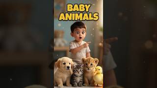 Baby Animals 🐶 | Learn Animal Babies Names | Young ones of animals | #shorts