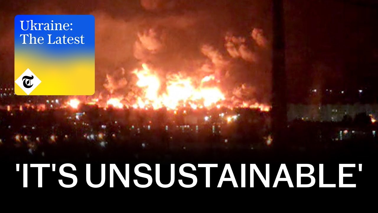 '5 tanks hit' in gigantic blaze at Russia's largest oil terminal in Crimea | Ukraine: The Latest