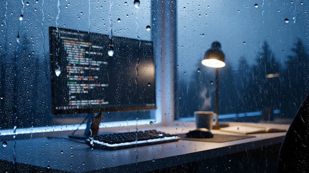 Heavy Rain on Window 🌧️ Deep Focus for Coding Nights