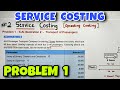 #2 Service or Operating Costing - Problem 1 - ICAI Illustration 2 - By Saheb Academy