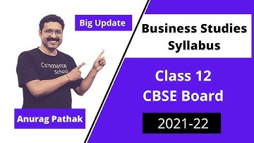 🔴Updated (2021-22) Business studies Syllabus Class 12 CBSE Board | By Anurag Pathak Sir