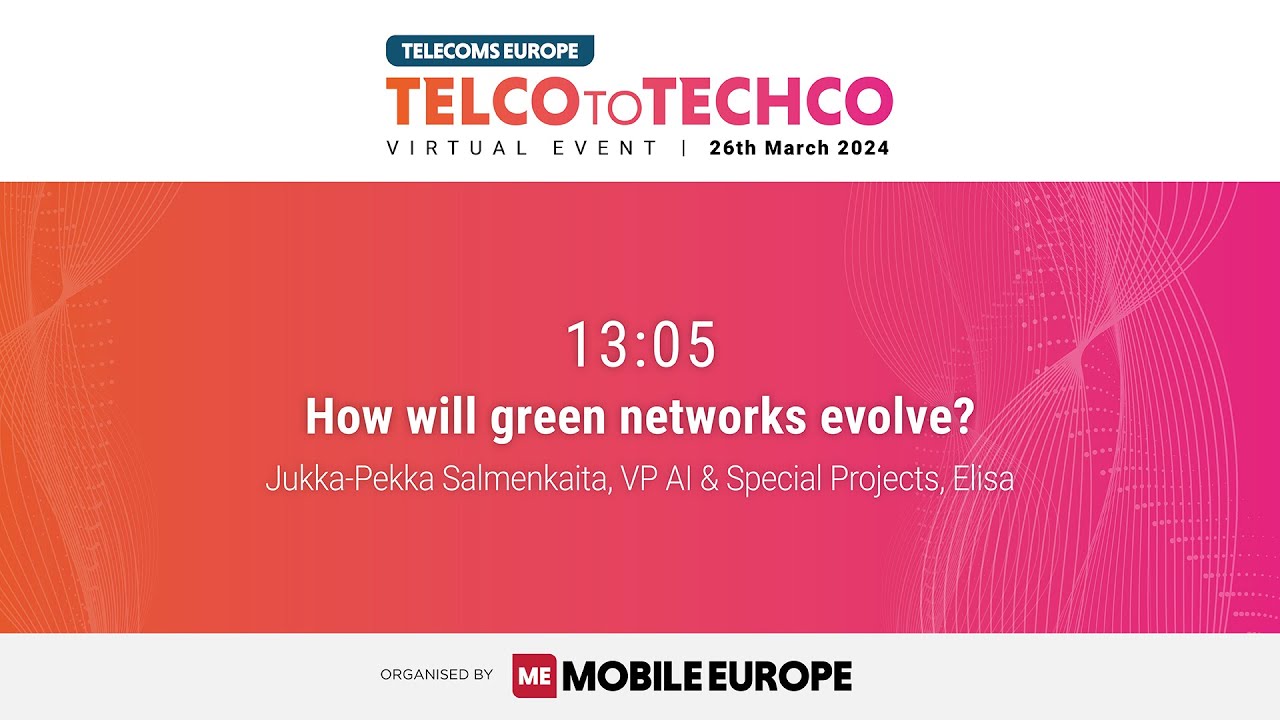 Telco to Techco 2024 | How will green networks evolve? With Elisa - YouTube