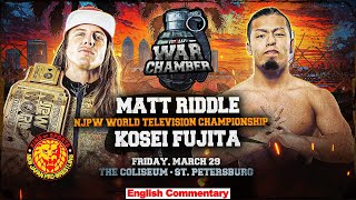 FULL MATCH! Matt Riddle vs Kosei Fujita｜NJPW WORLD TV CHAMPIONSHIP MATCH｜#MLW 3/29/24