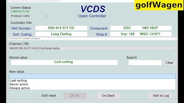 VW ABS module options for coding IPB MK100