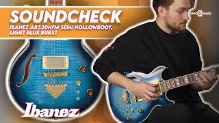 SOUNDCHECK | Ibanez AR520HFM Semi Hollowbody, Light Blue Burst