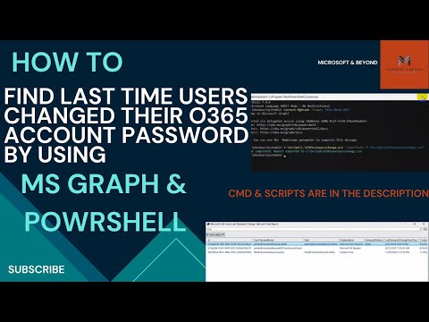 How to find last time users changed their O365 account password by using MS Graph & Powershell |2024