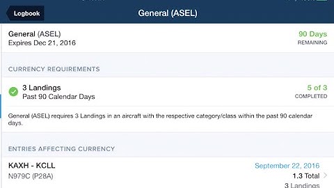 ForeFlight Quick Tip: Logbook Currency Details